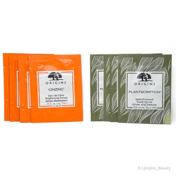 🎁 8pc Origins GinZing and Plantscription Serum Sample Set - Picture 1 of 4